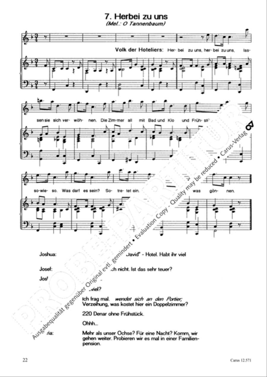 O je, Bethlehem Unison Choir scores gallery preview page 23