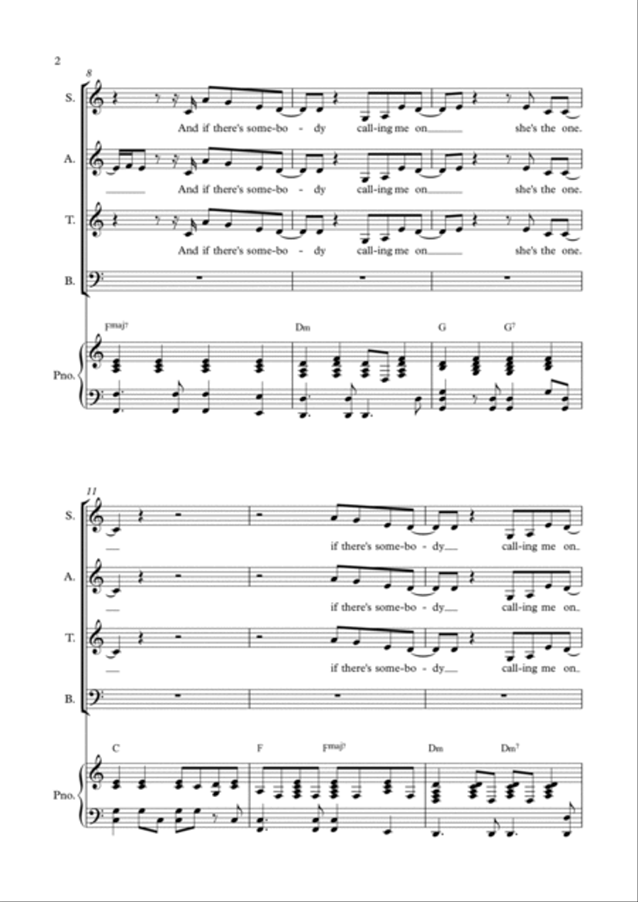 She's The One Choir scores gallery preview page 2