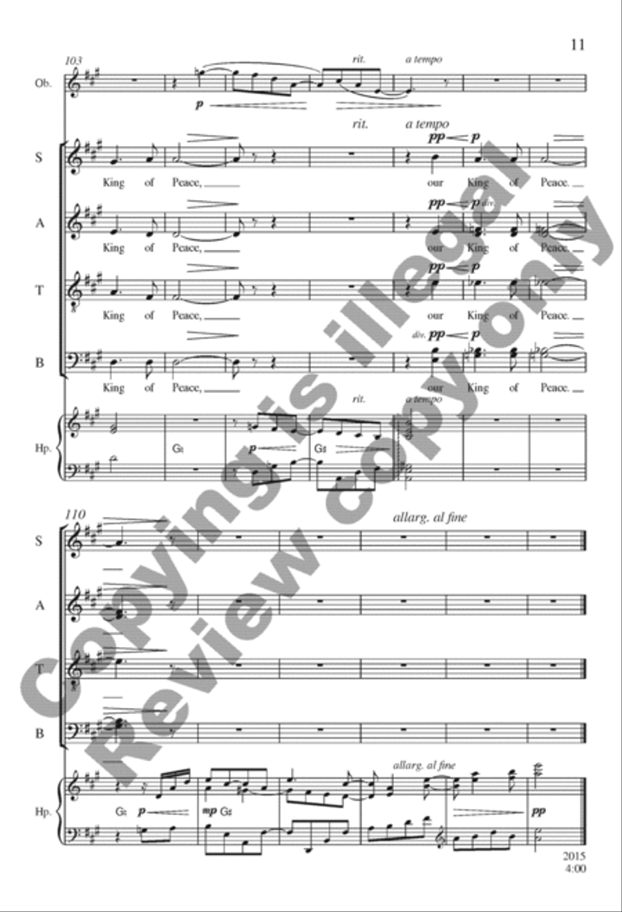 O Come, Desire of Nations (O Rex gentium) 4-Part scores gallery preview page 11