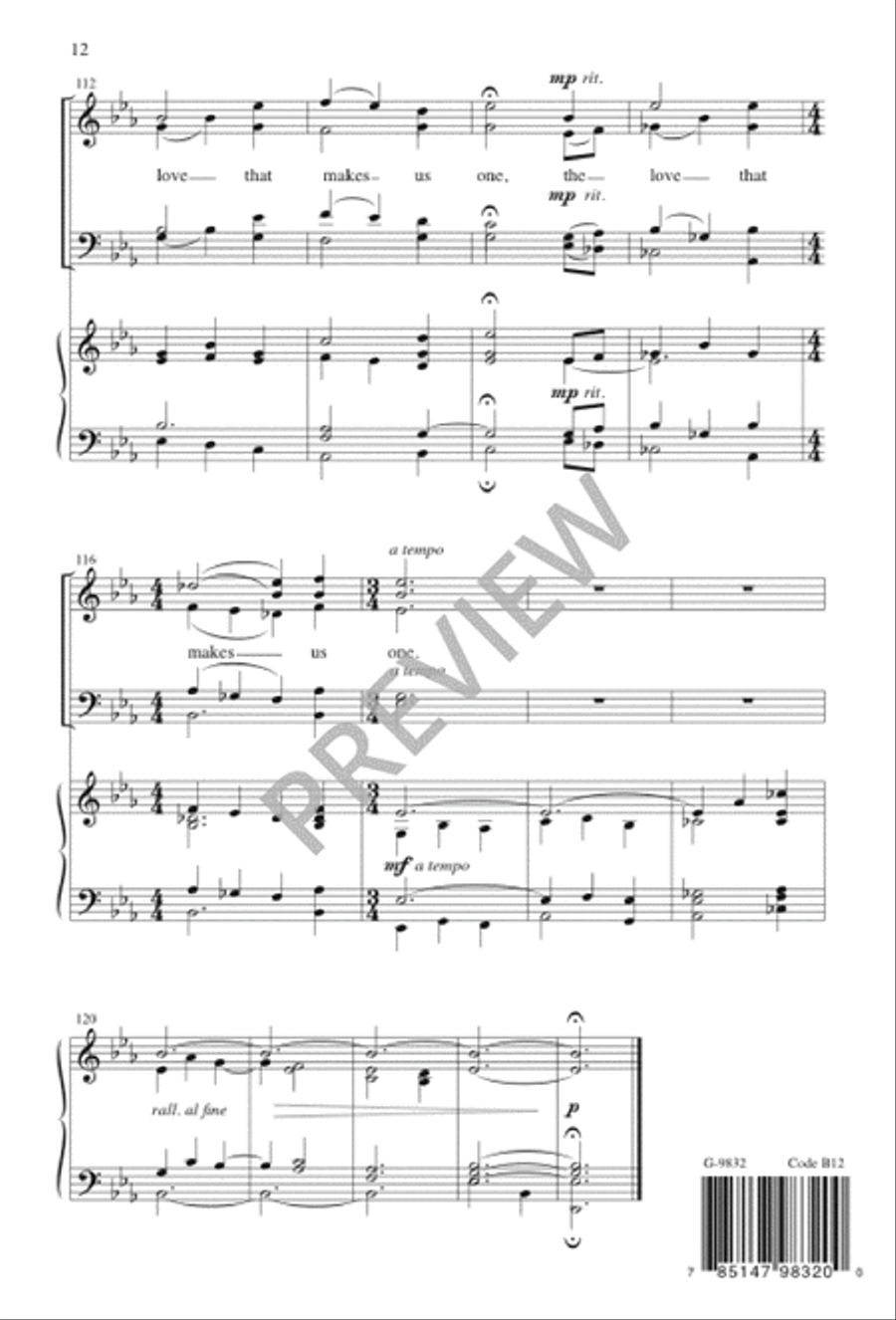 I Come with Joy 4-Part scores gallery preview page 12