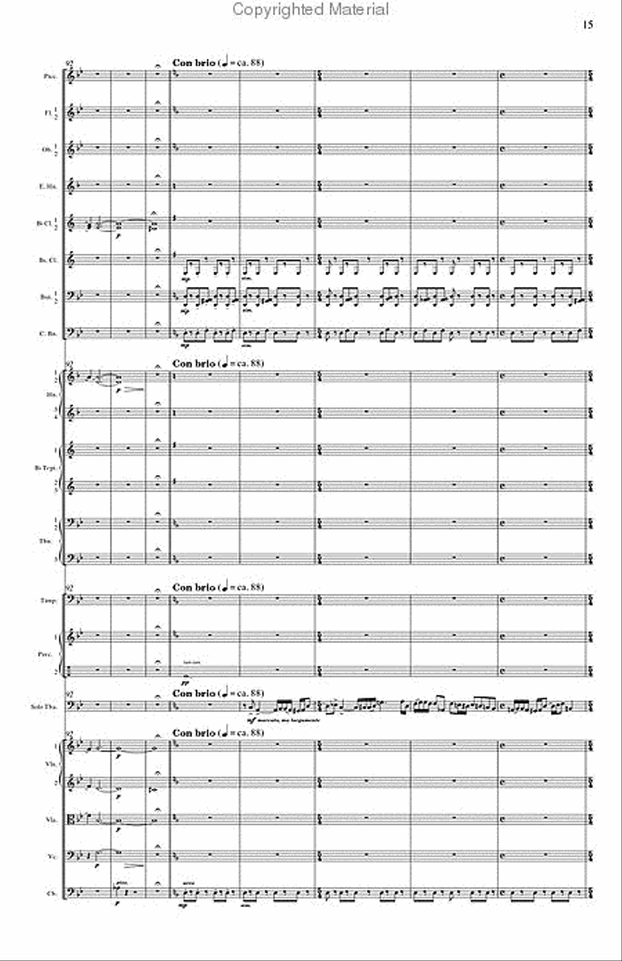 Concerto for Tuba and Orchestra Orchestra scores gallery preview page 3