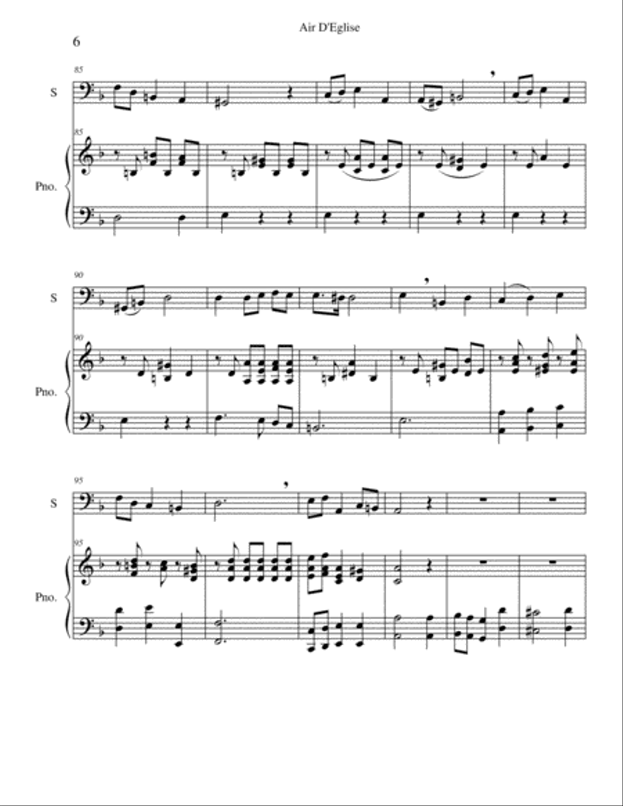 Air D'Eglise (Pieta Signore) Bassoon scores gallery preview page 6