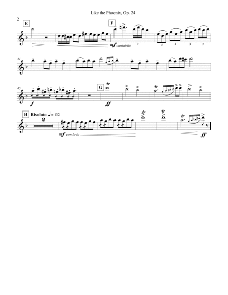 Like the Phoenix, Op 24 (fanfare for flute quartet) image number null