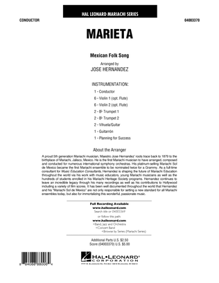 Marieta - Full Score