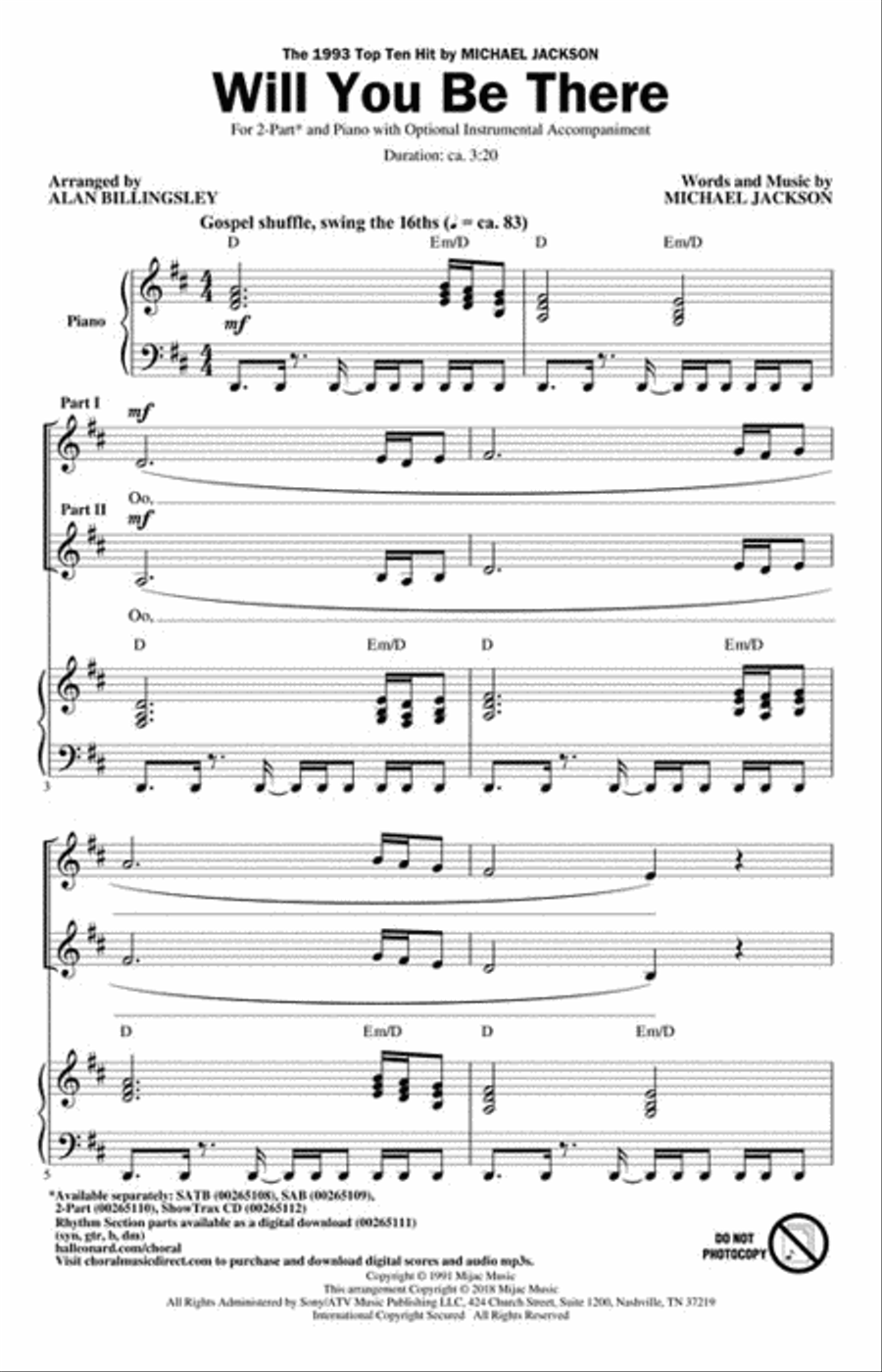 <br>Sheet music extract