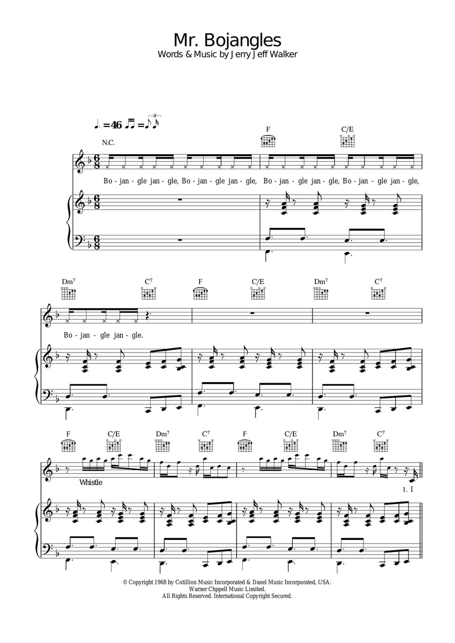 Mr. Bojangles Acoustic Guitar scores gallery preview page 1