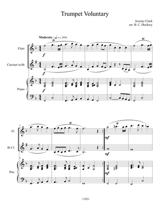 Trumpet Voluntary (Flute and Clarinet Duet with Piano Accompaniment)