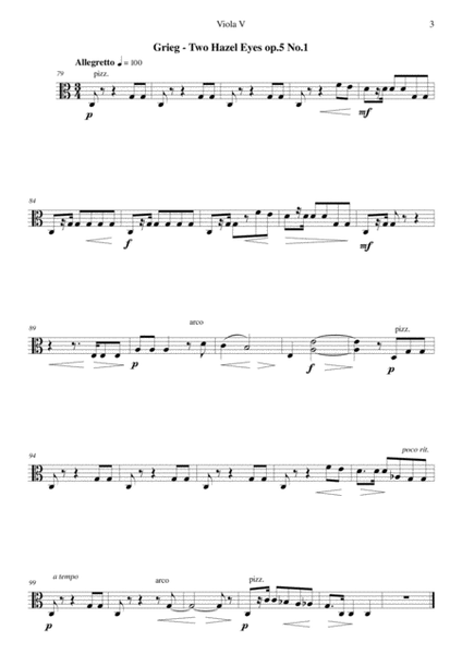 Litte Song Suite for Five Violas - Viola 5