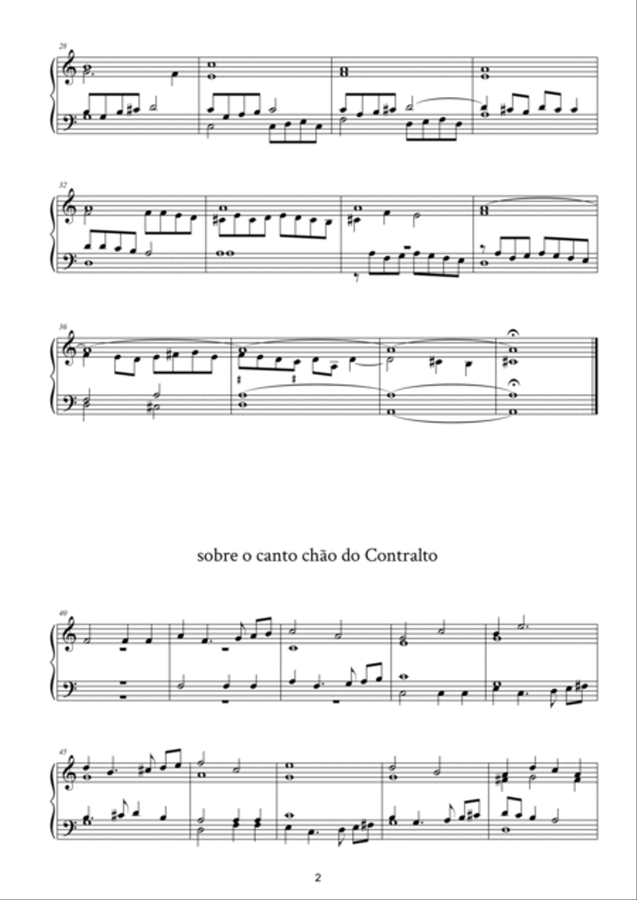 Versos do Quinto Tom Organ Solo scores gallery preview page 2