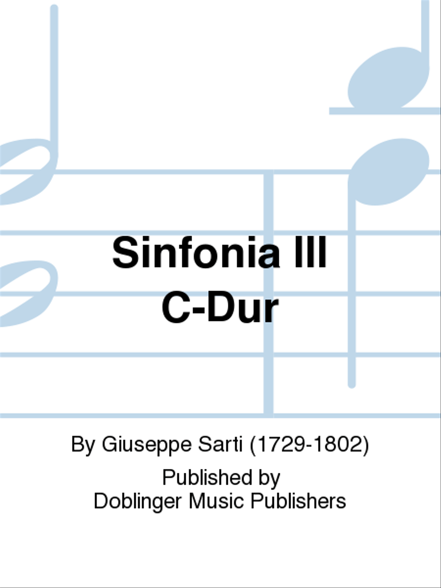 Sinfonia III C-Dur Orchestra scores gallery preview page 1