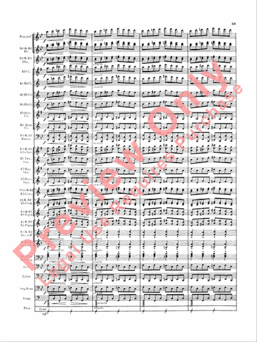 Italian in Algiers (Overture) Concert Band scores gallery preview page 32