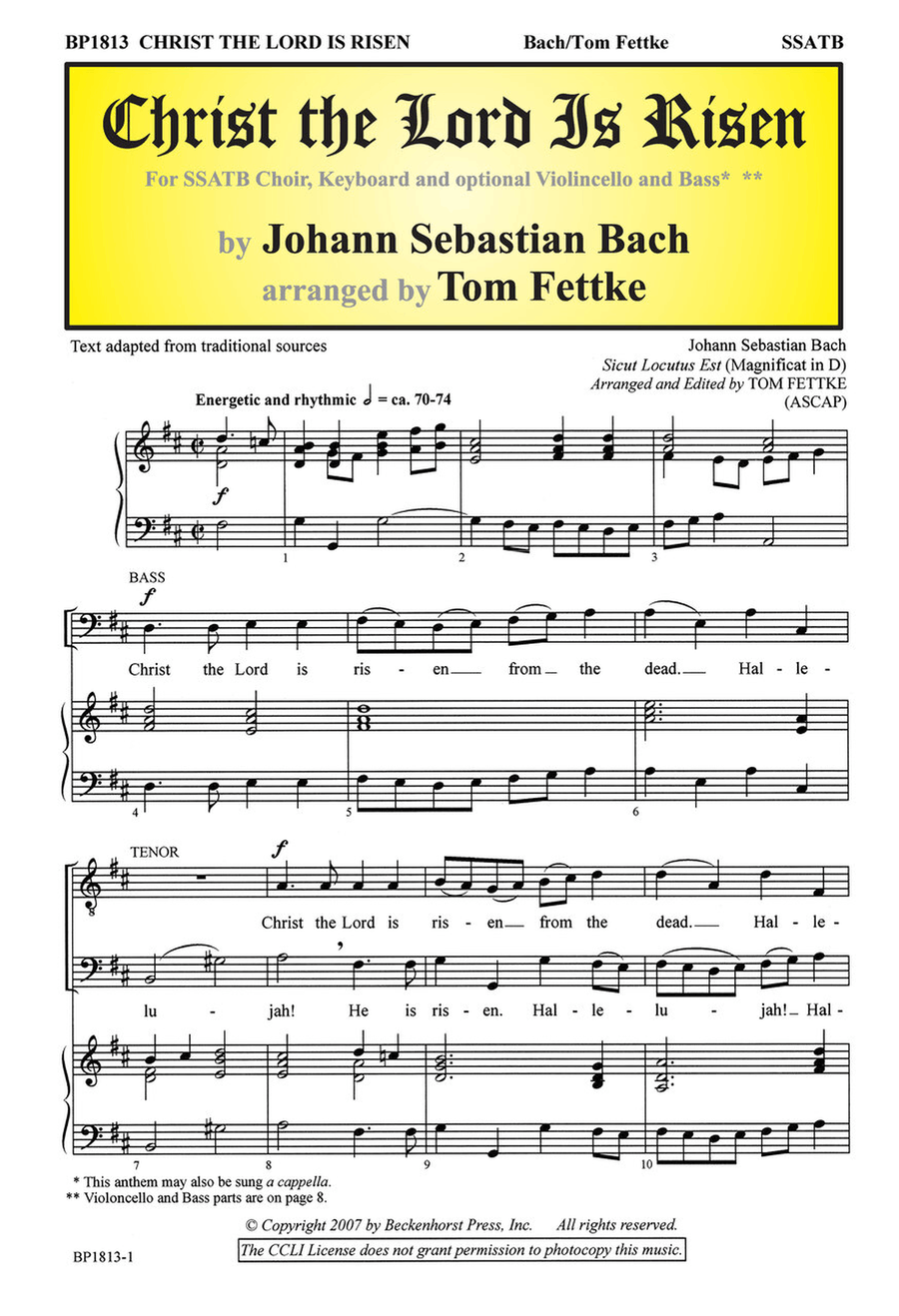 Christ the Lord Is Risen 4-Part scores gallery preview page 1