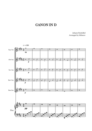 Canon in D | Pachelbel | Woodwind Quintet | Piano accompaniment
