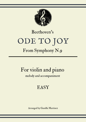 Ode to Joy - For Violin and Piano (Easy Arrangement)