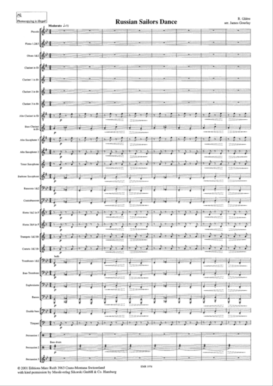 Russian Sailors Dance Concert Band scores gallery preview page 4