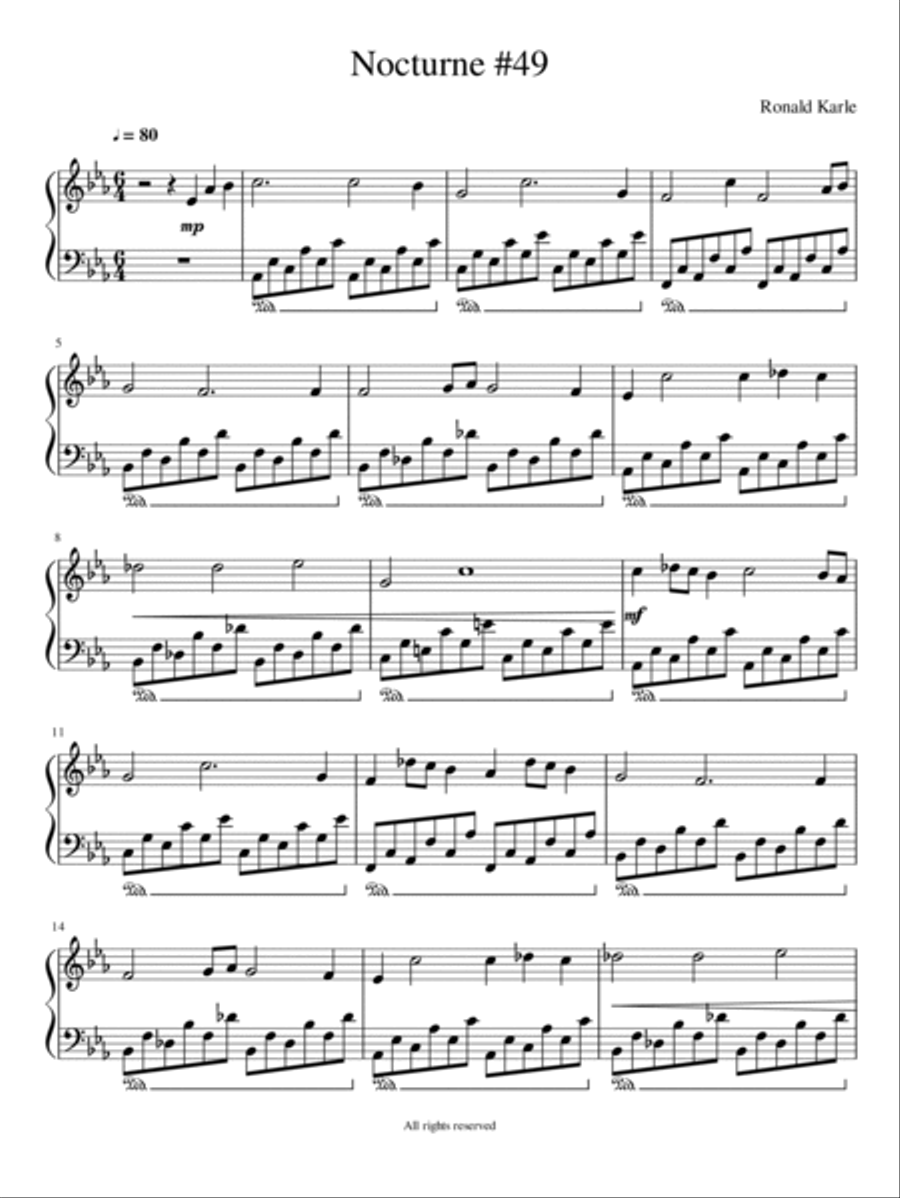 Nocturne #49 Piano Method scores gallery preview page 2