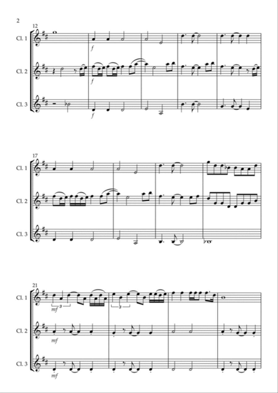How Far I'll Go Woodwind Trio scores gallery preview page 2