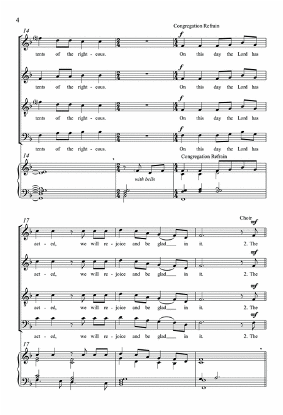 On This Day The Lord Has Acted 4-Part scores gallery preview page 4