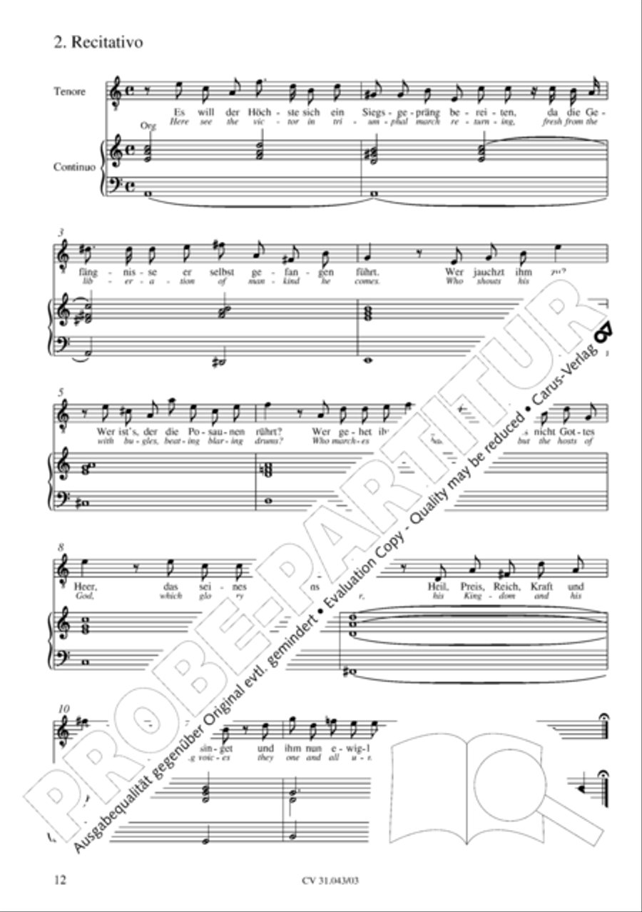 God goeth up with shouting (Gott fahret auf mit Jauchzen) 4-Part scores gallery preview page 13