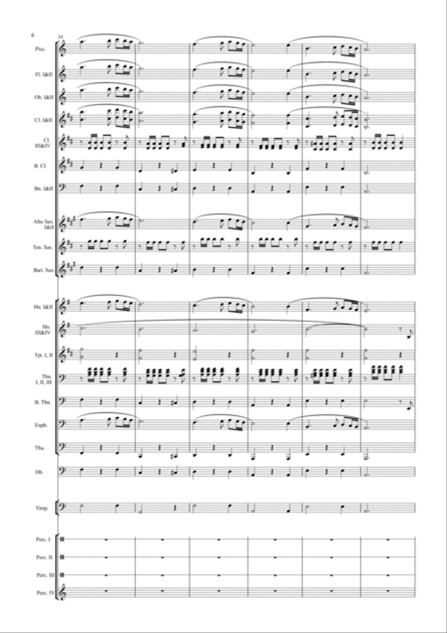 JOYFUL VICTORY for Symphonic Band Concert Band scores gallery preview page 6