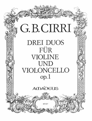 Book cover for 3 Duos op. 1