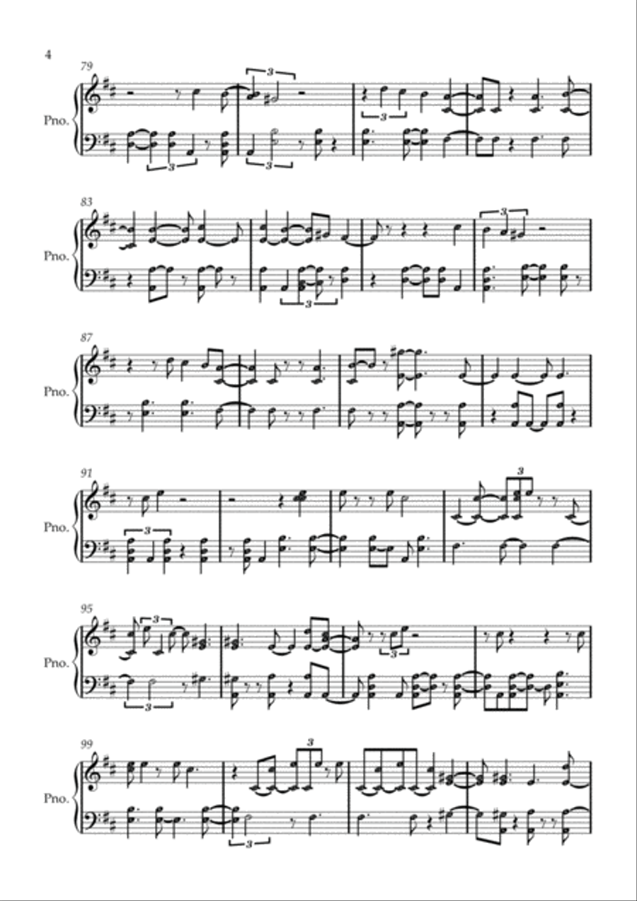 Endless Alleluia Easy Piano scores gallery preview page 4