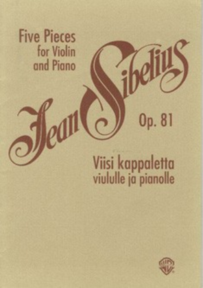 Book cover for Five Pieces For Violin & Piano