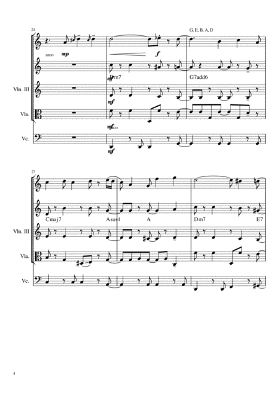 Viva La Vida String Trio scores gallery preview page 4