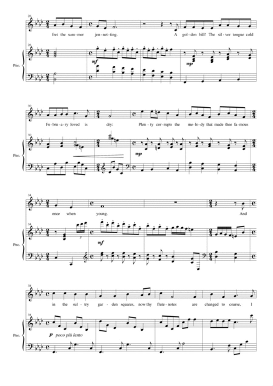 Under the Silver Moon: Four songs and a duet, with words by Tennyson Soprano Voice scores gallery preview page 5