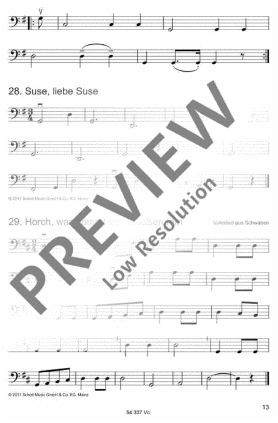 Die schönsten Volks- und Kinderlieder Part scores gallery preview page 14