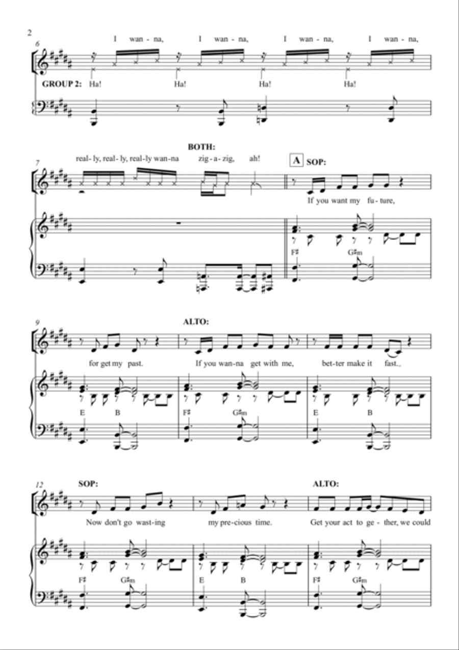 Wannabe 4-Part scores gallery preview page 2