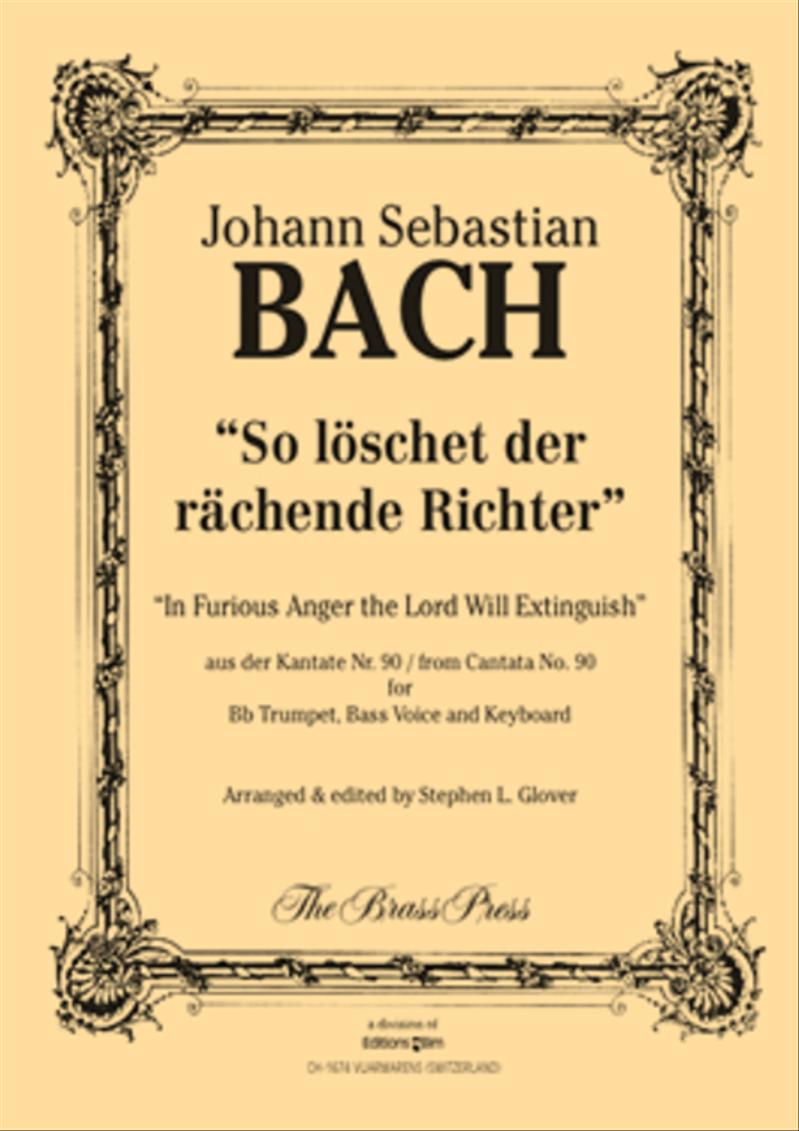 So löschet der rächende Richter (from Cantata No. 90) Bass Voice scores gallery preview page 1