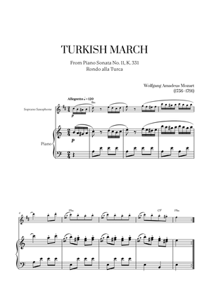 W. A. Mozart - Turkish March (Alla Turca) (with chords) for Soprano Saxophone and Piano