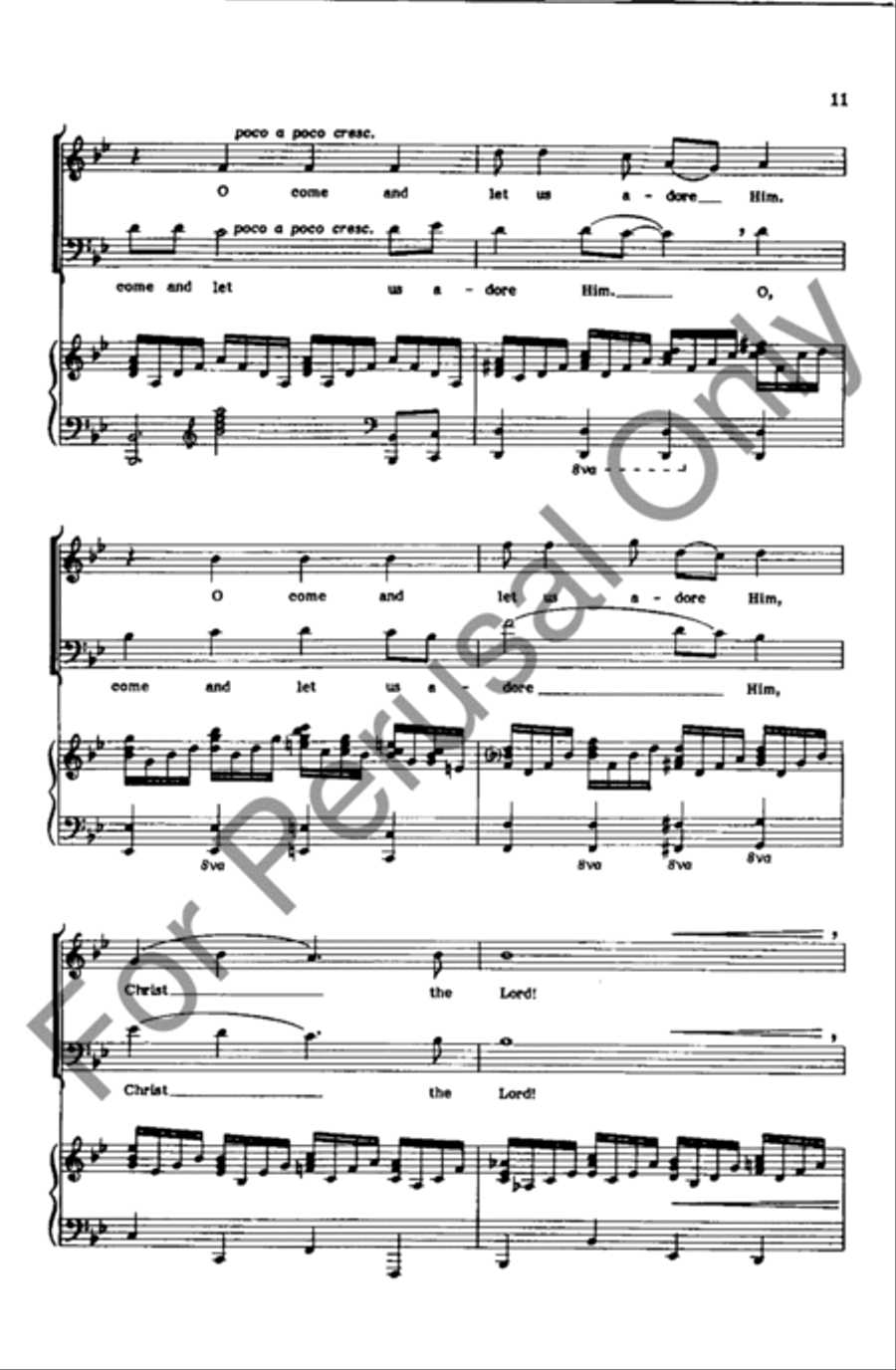 O Come (All) You Faithful 4-Part scores gallery preview page 11