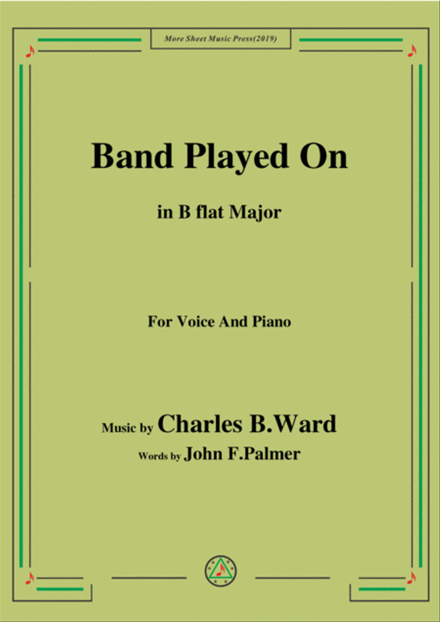 Charles B. Ward-Band Played On,in B flat Major,for Voice&Piano Voice scores gallery preview page 1