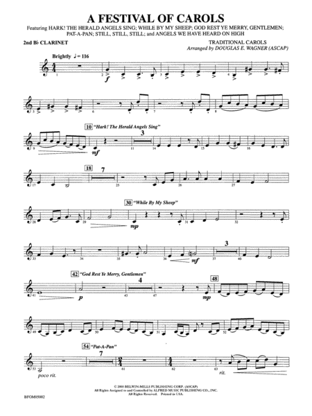 A Festival of Carols: 2nd B-flat Clarinet