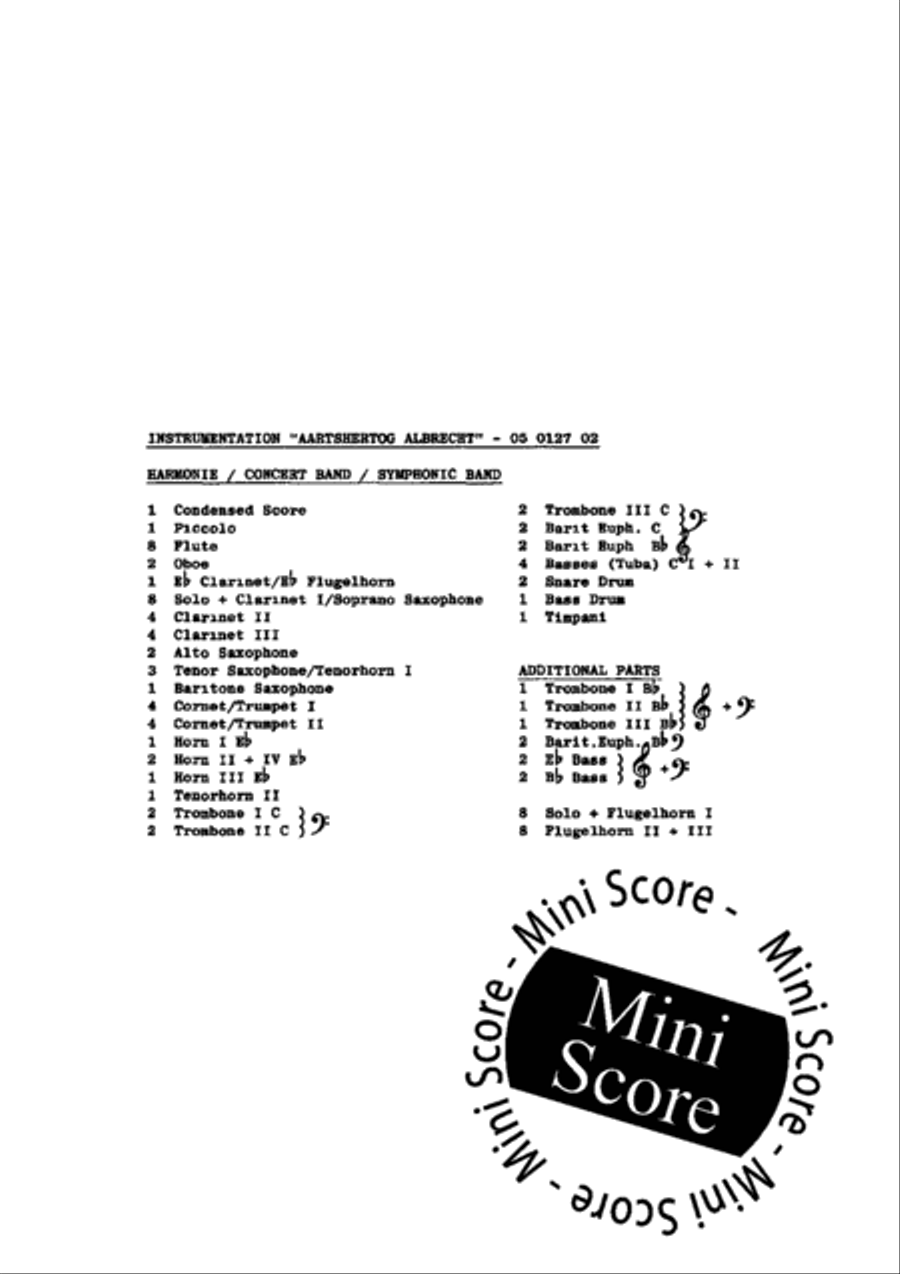 Aartshertog Albrecht Concert Band scores gallery preview page 4