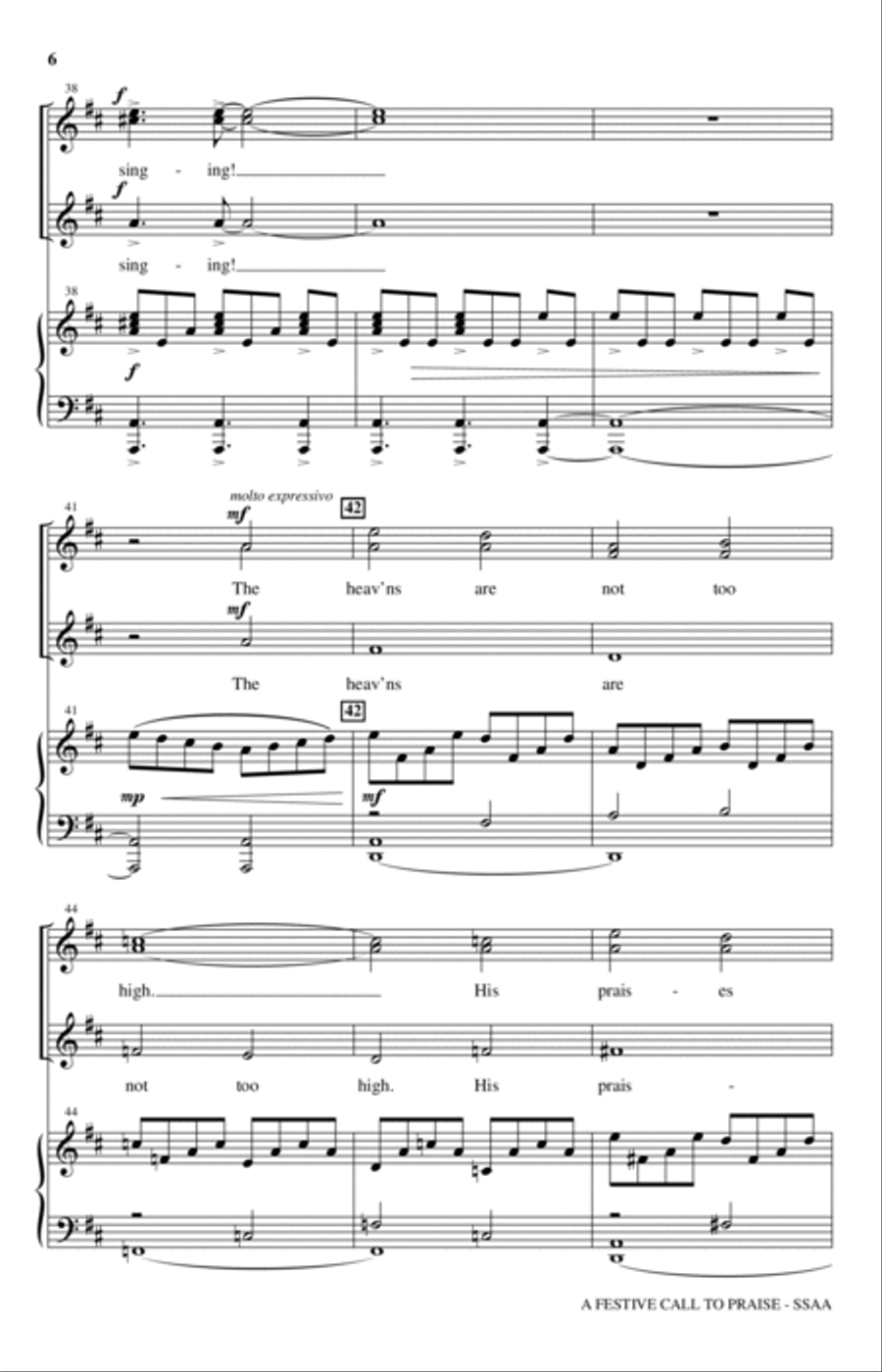 A Festive Call To Praise A Festive Call To Praise SSA scores gallery preview page 5