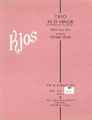 Book cover for Trio in D Minor