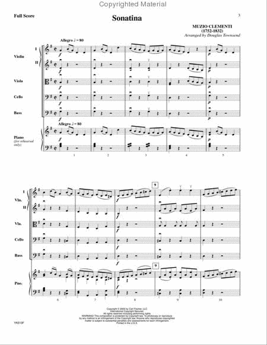 Sonatina String Orchestra scores gallery preview page 2