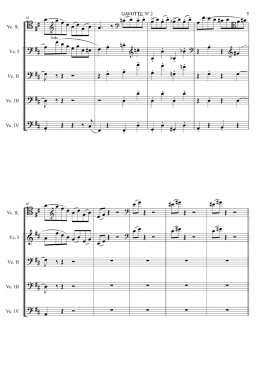 Gavotte n°2 in D major, op. 23. Small Ensemble scores gallery preview page 6