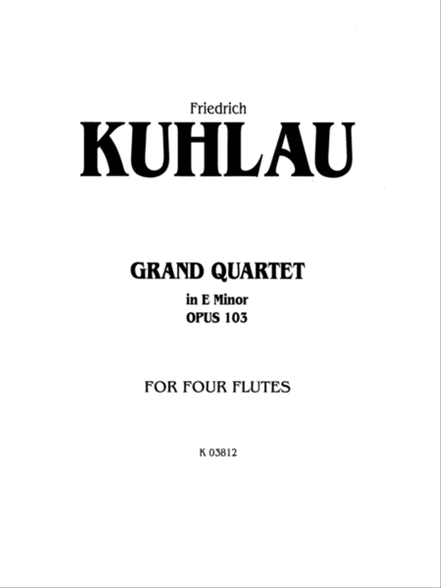 Grand Quartet in E Minor, Op. 103 Flute Quartet scores gallery preview page 2
