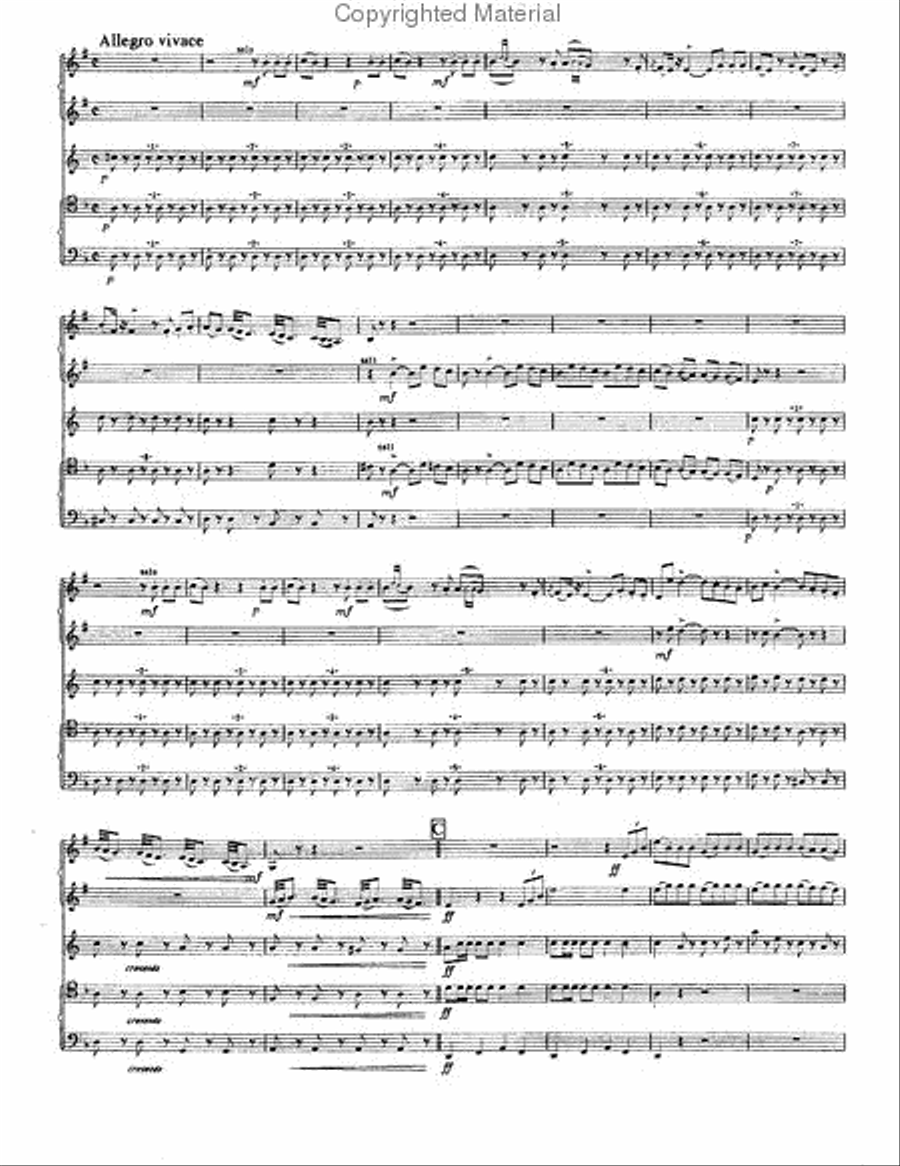 Barber of Seville Overture Brass Quintet scores gallery preview page 4