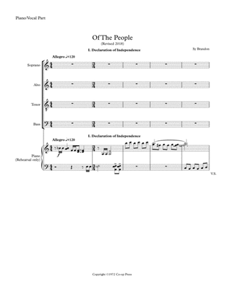 Of The People - Piano/Vocal Score