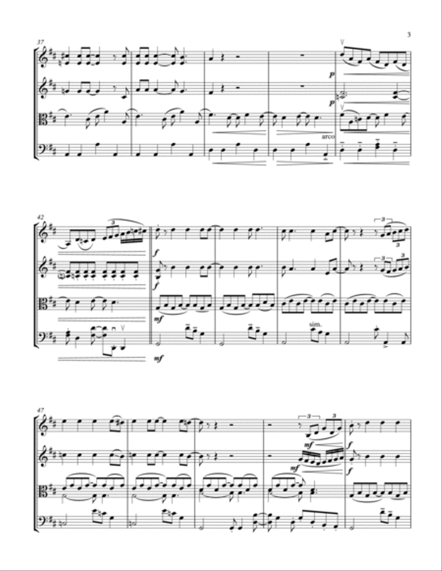Brain Damage Brain Damage String Quartet scores gallery preview page 3