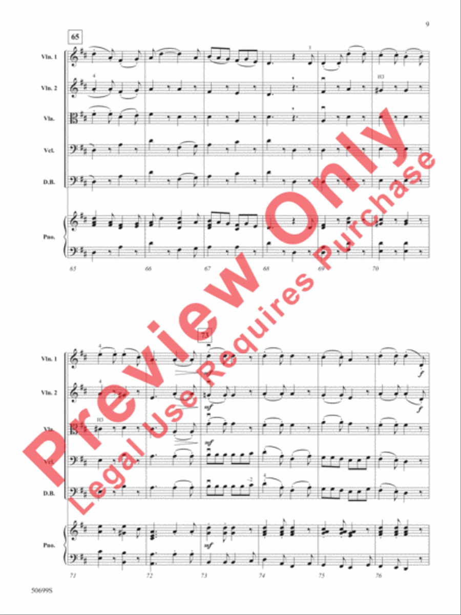 Highlights from The Wizard of Oz String Orchestra scores gallery preview page 10