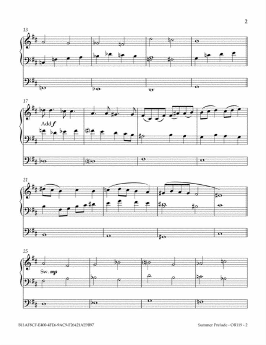 Summer Prelude Summer Prelude Organ Solo scores gallery preview page 3
