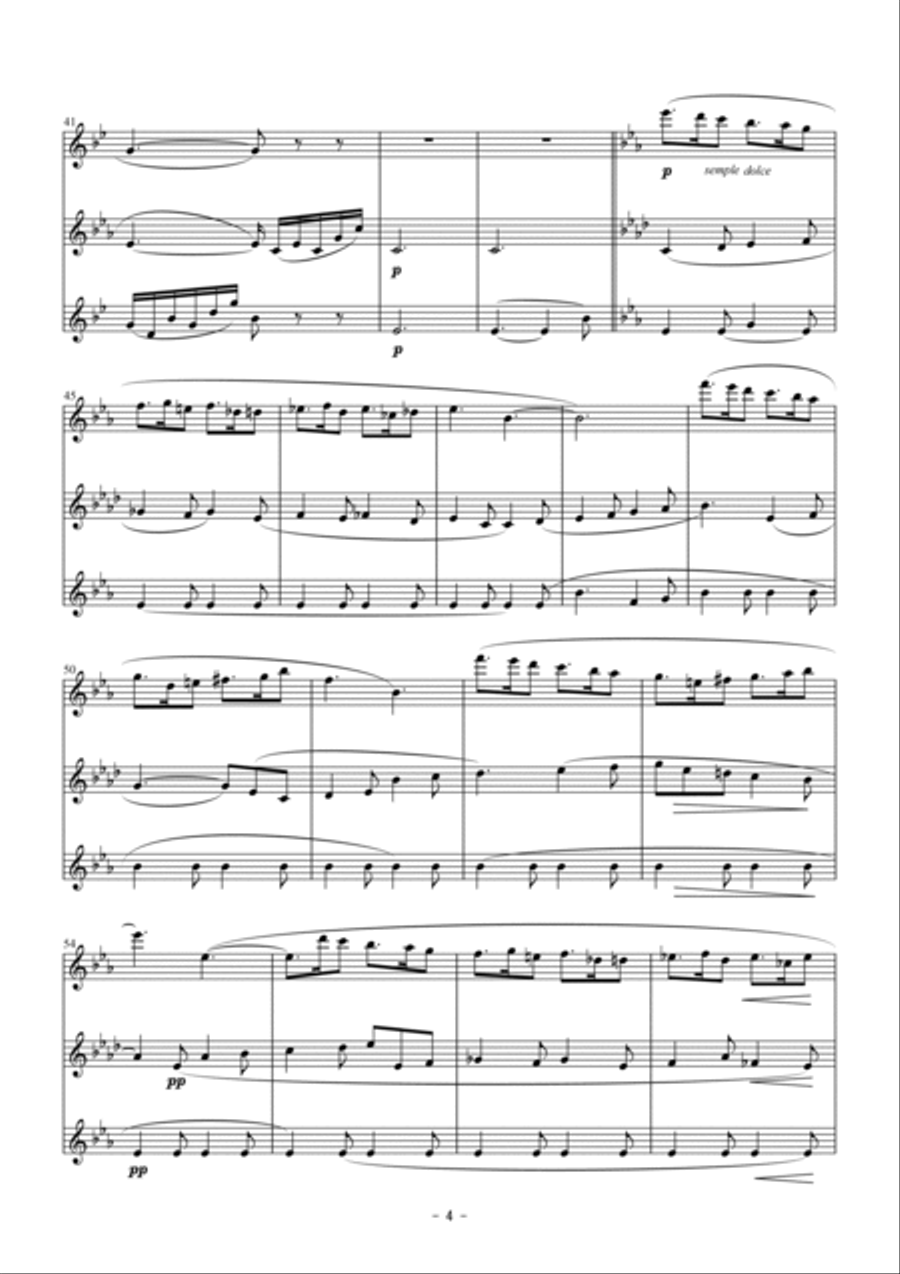 sicilienne for flute trio Small Ensemble scores gallery preview page 4