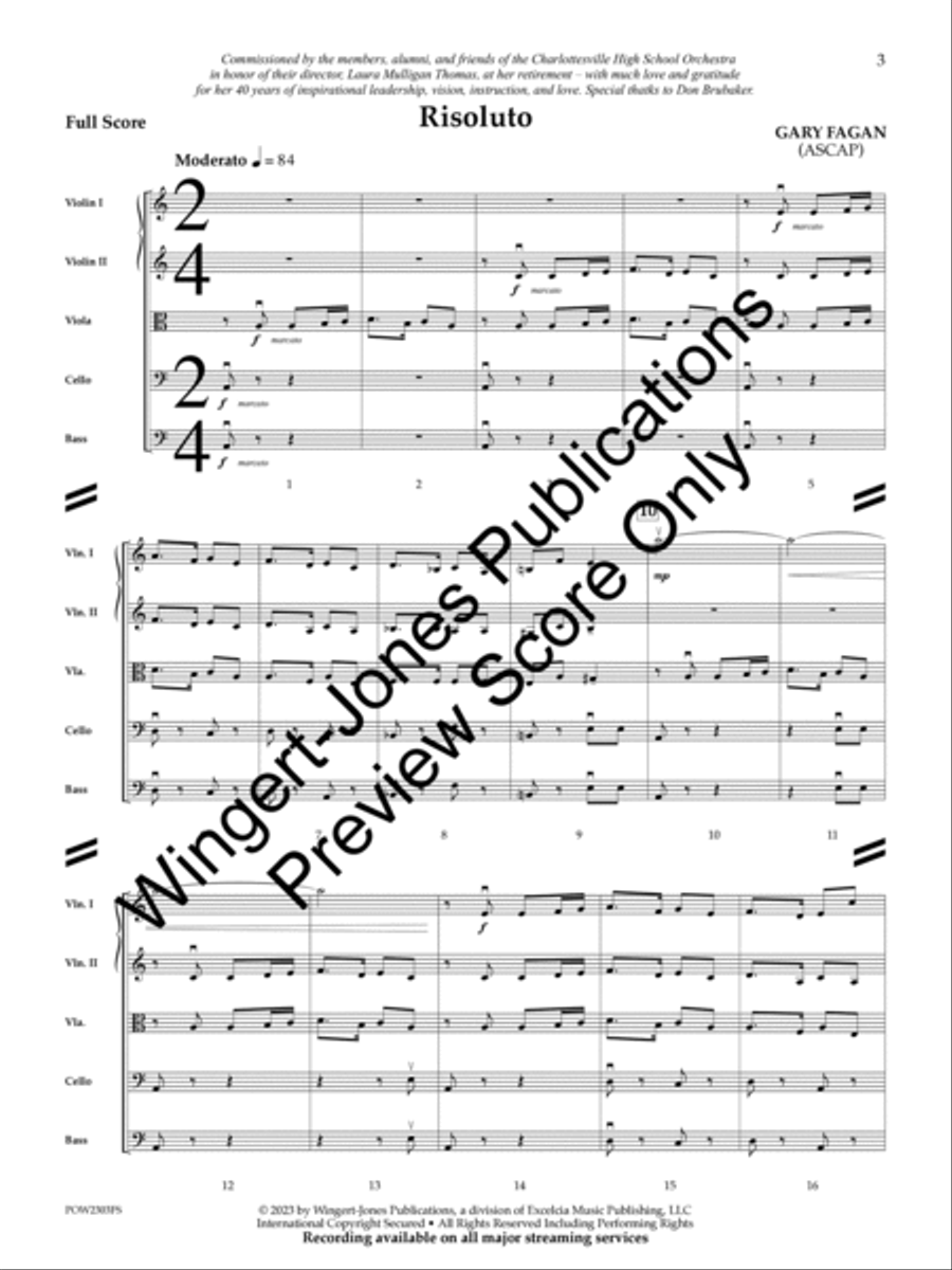 Risoluto (Score) String Orchestra scores gallery preview page 4