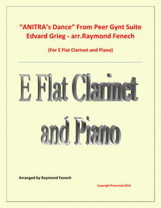 Anitra's Dance - From Peer Gynt - E Flat Clarinet and Piano